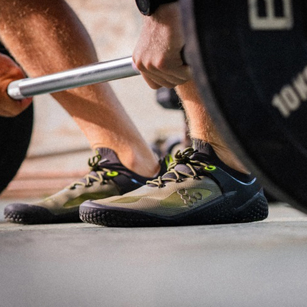 Vivobarefoot - Motus Strength - Forest Green / Acid Lime - Women's