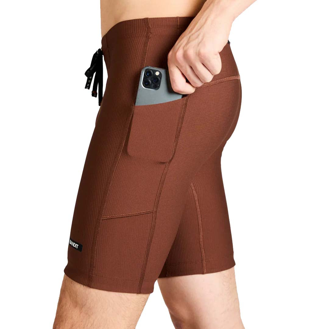 Bandit - Cadence™ Next Gen 7 Pocket Half Tights - Deep Amber Brown - Men's
