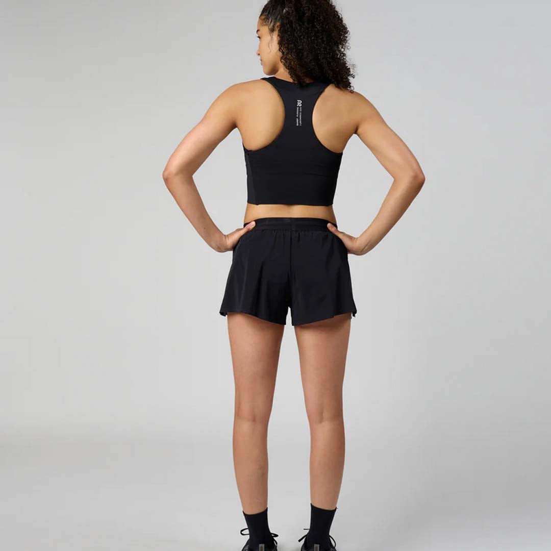 Bandit - Stamina™ Scoop Neck Race Crop - Black - Women's