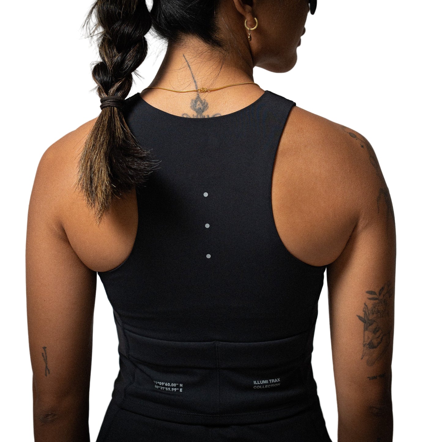 Atlas Collectif - Illumi Trax WMNS Running Crop Tank - Black - Women's