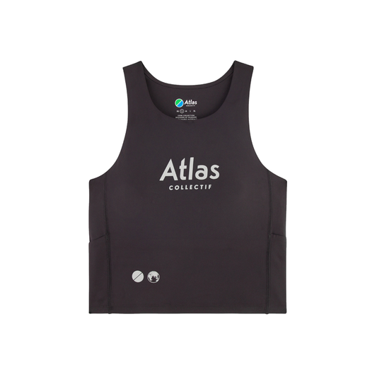Atlas Collectif - Illumi Trax WMNS Running Crop Tank - Black - Women's