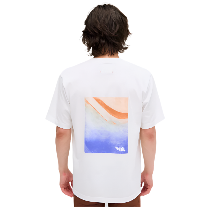 Bandit - Abstract Water Cotton Tee - White - Unisex