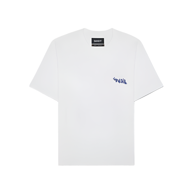 Bandit - Abstract Water Cotton Tee - White - Unisex