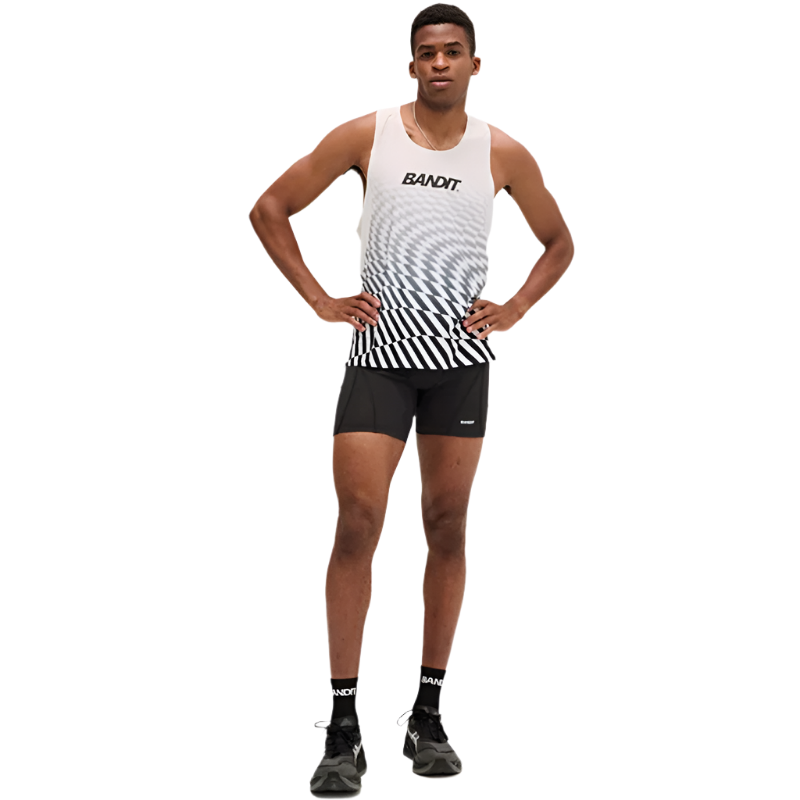 Bandit - Drift™ Mosaic Racing Singlet - Black With Chalk - Men's