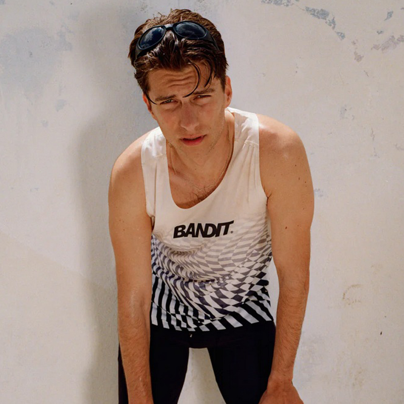 Bandit - Drift™ Mosaic Racing Singlet - Black With Chalk - Men's