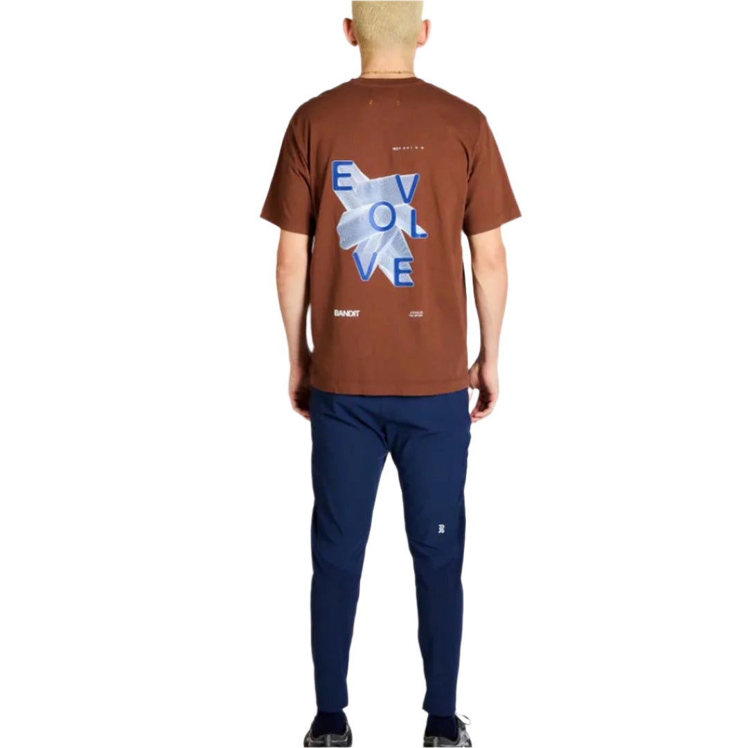 Bandit - Cylinder Evolve Cotton Tee - Deep Amber Brown - Unisex