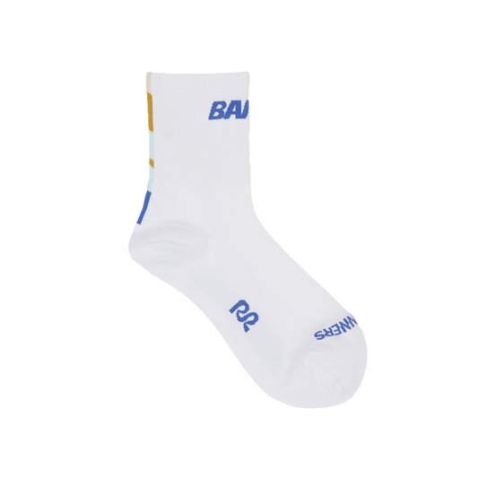 Bandit - Lite Run™ Socks - White With Deep Peri Blue - 2-Pack