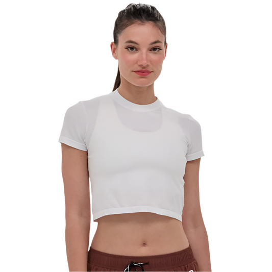 Bandit - Mercury Seamless™ Crop Tee - White - Women's