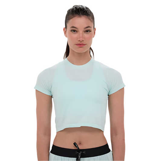 Bandit - Mercury Seamless™ Crop Tee - Minty Blue - Women's