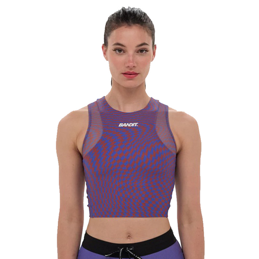 Bandit - Stamina™ Lyra Race Crop - Deep Peri Blue With Rust - Women's
