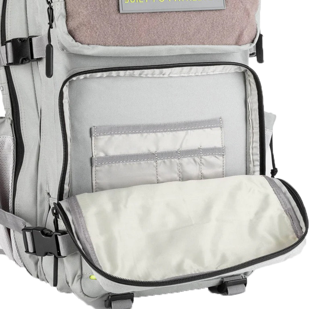 Built for Athletes - Gym Backpack - 45L (Large) - Grey & Lime
