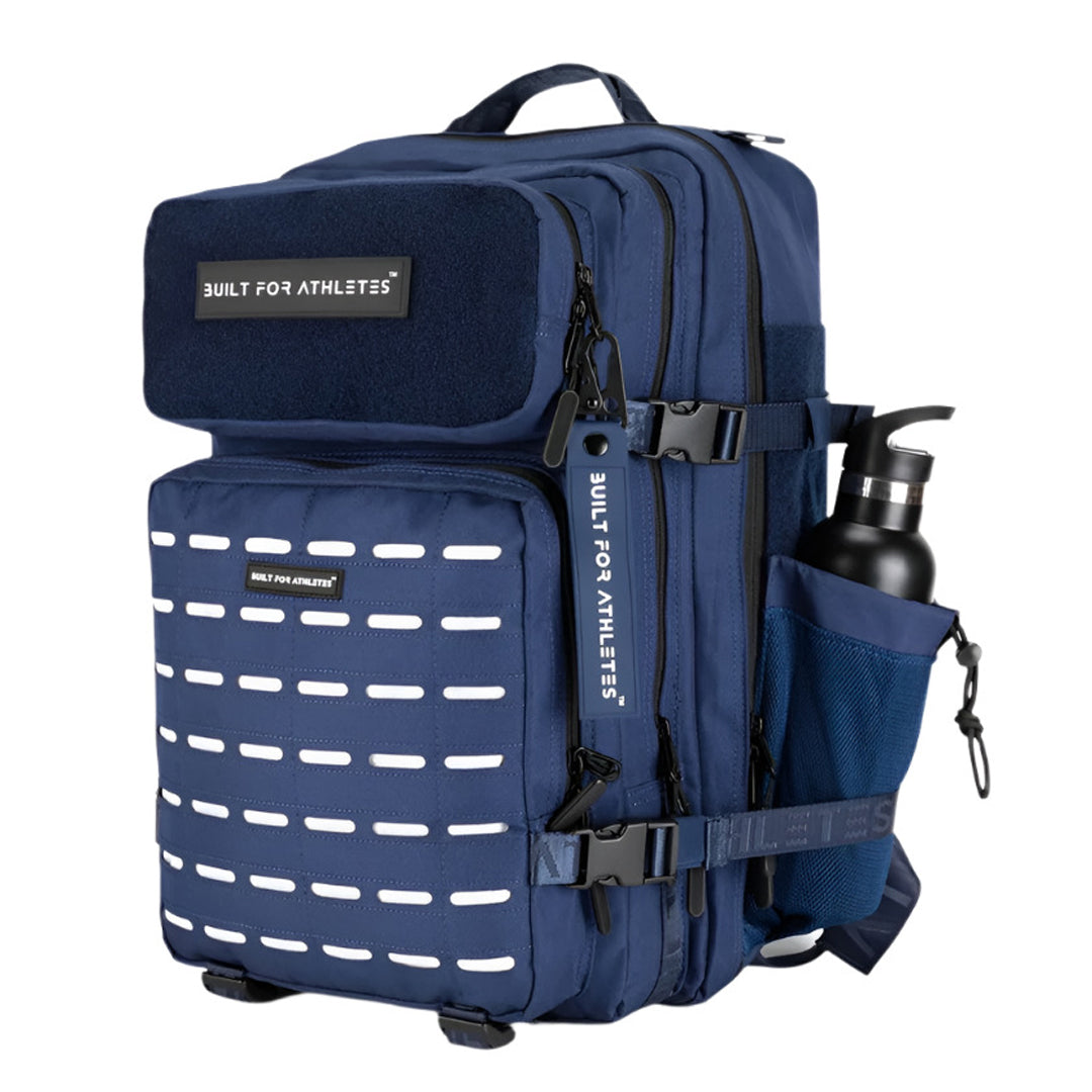 Built for Athletes - Gym Backpack - 45L (Large) - Navy & White