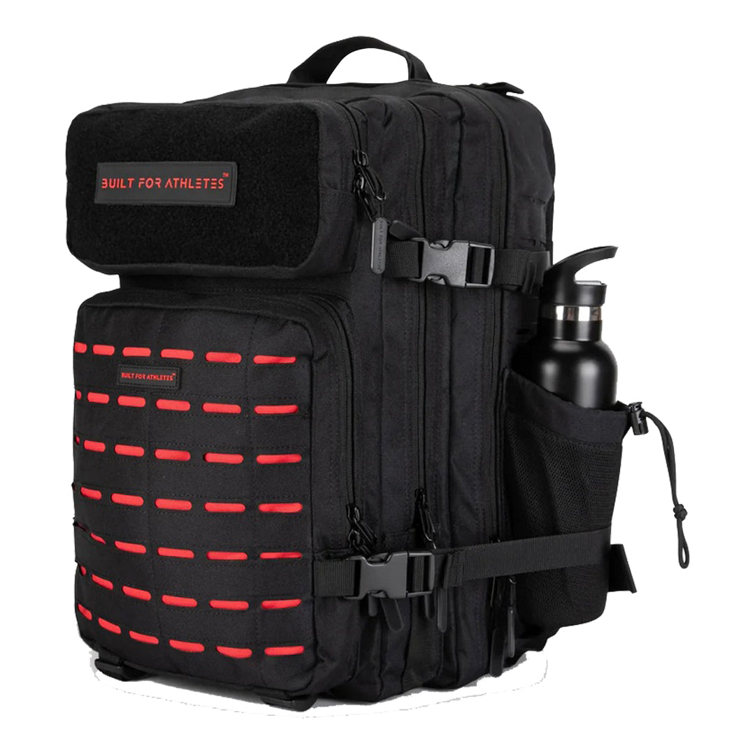 Built for Athletes - Gym Backpack - 45L (Large) - Red & Black