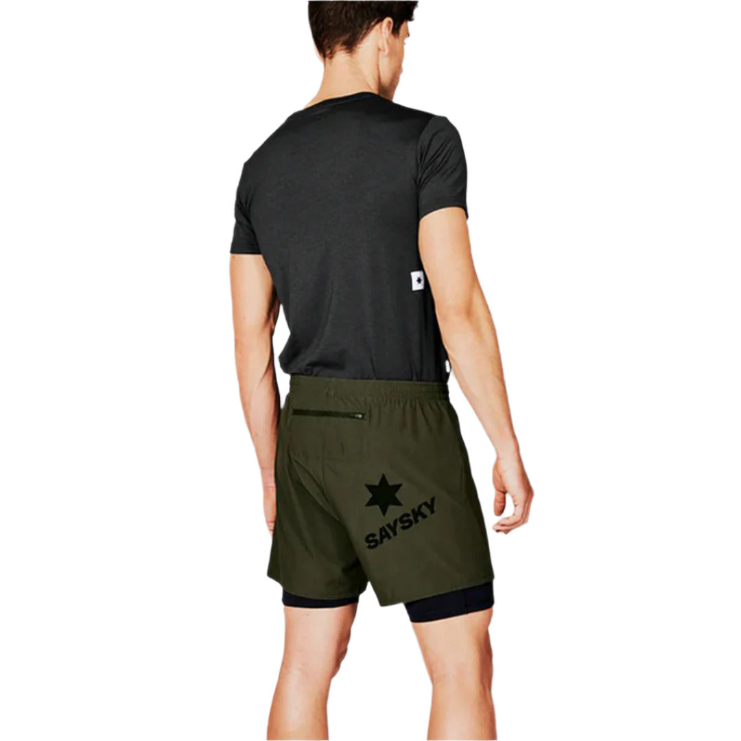 Saysky - 2 in 1 Pace Shorts 5'' Green - Men's