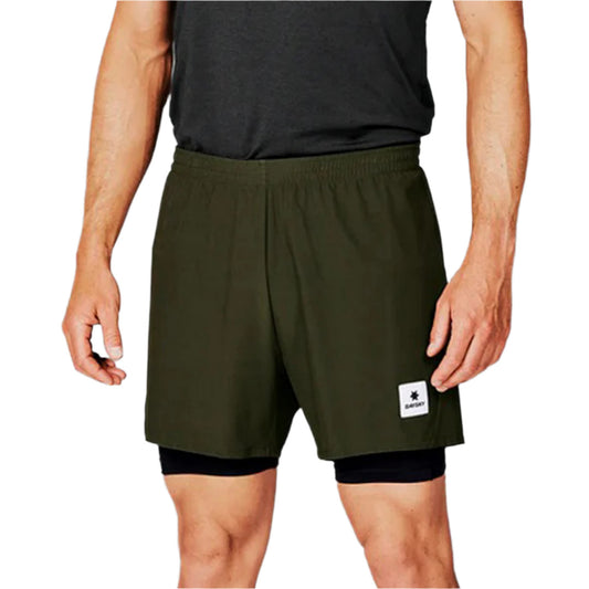 Saysky - 2 in 1 Pace Shorts 5'' Green - Men's