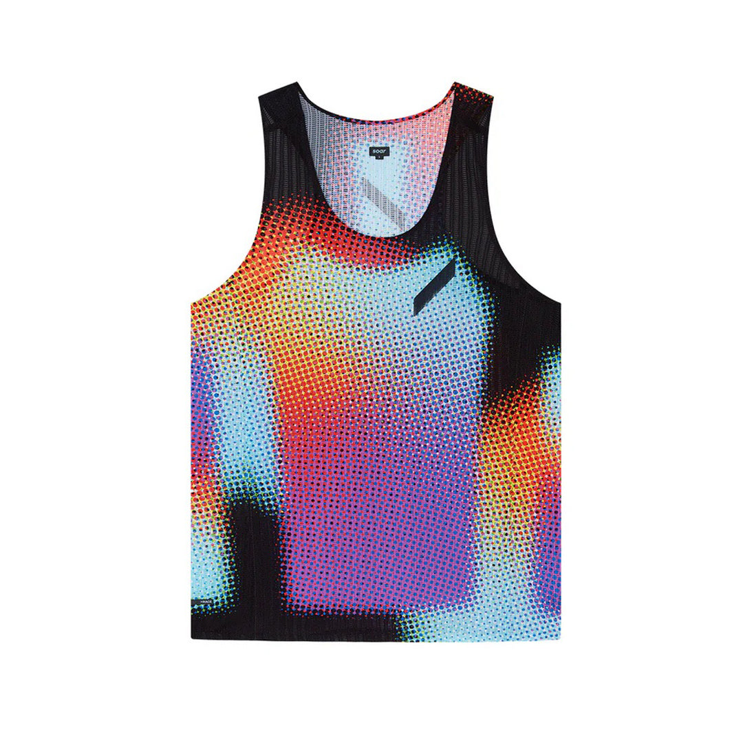 SOAR Running - Race Vest - Black Rainbow Dot - Men's
