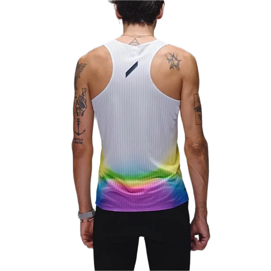 SOAR Running - Race Vest - White/Summer Rainbow - Men's