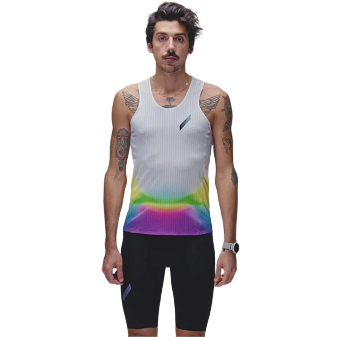 SOAR Running - Race Vest - White/Summer Rainbow - Men's