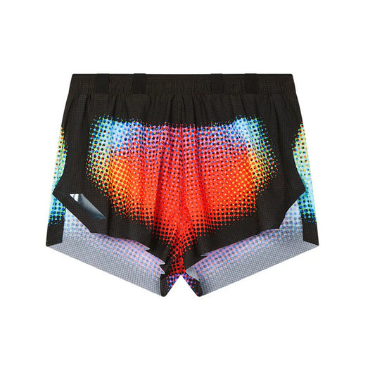 SOAR Running - Marathon Shorts - Black Rainbow Dot - Men's