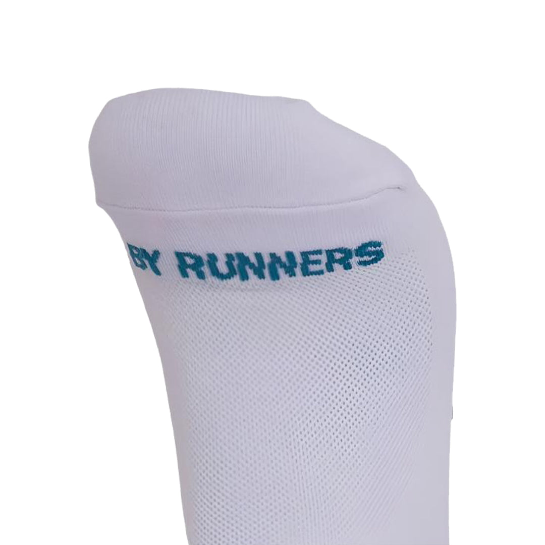 Bandit - Grid Knit Run Socks - Tide Pool - White - 2-pack