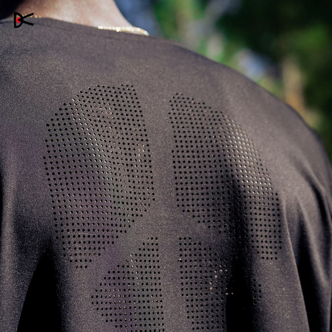 District Vision - Ultralight Aloe Short Sleeve Tee - Black Wordmark - Men's