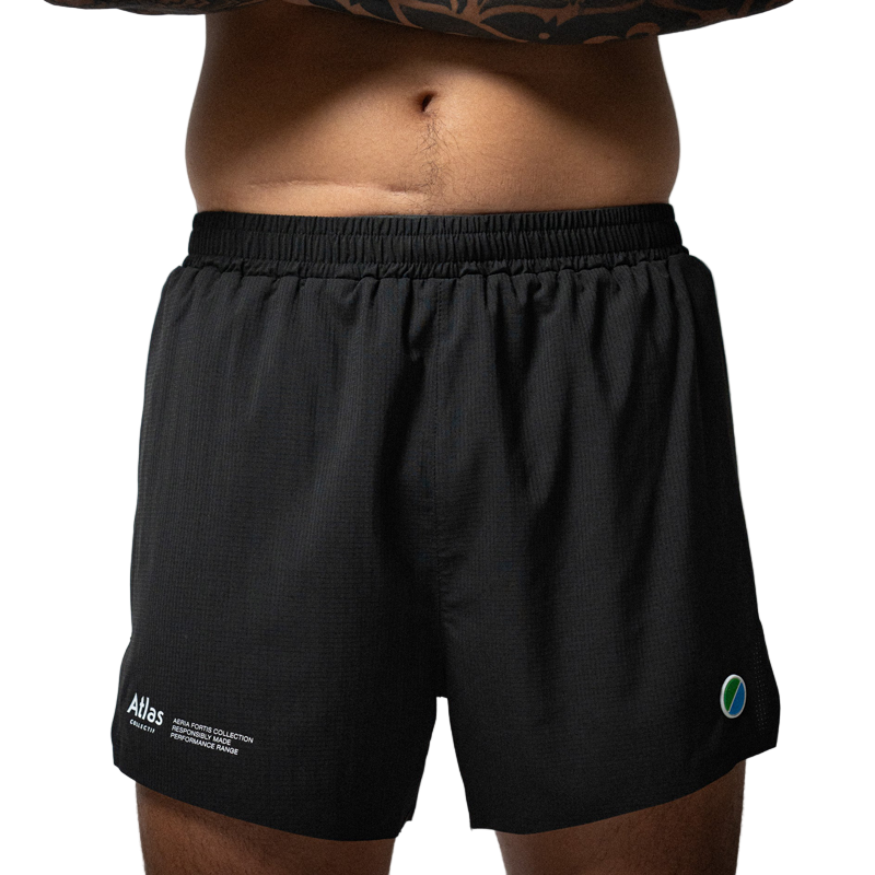 Atlas Collectif - Aeria Fortis 4" Race Shorts - Black - Men's