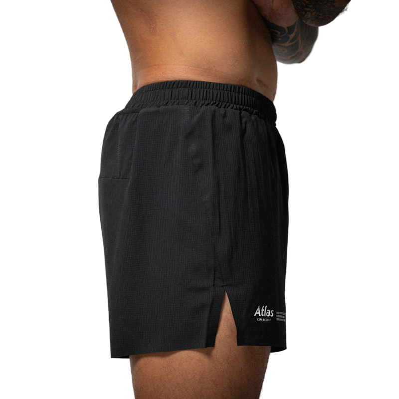Atlas Collectif - Aeria Fortis 4" Race Shorts - Black - Men's