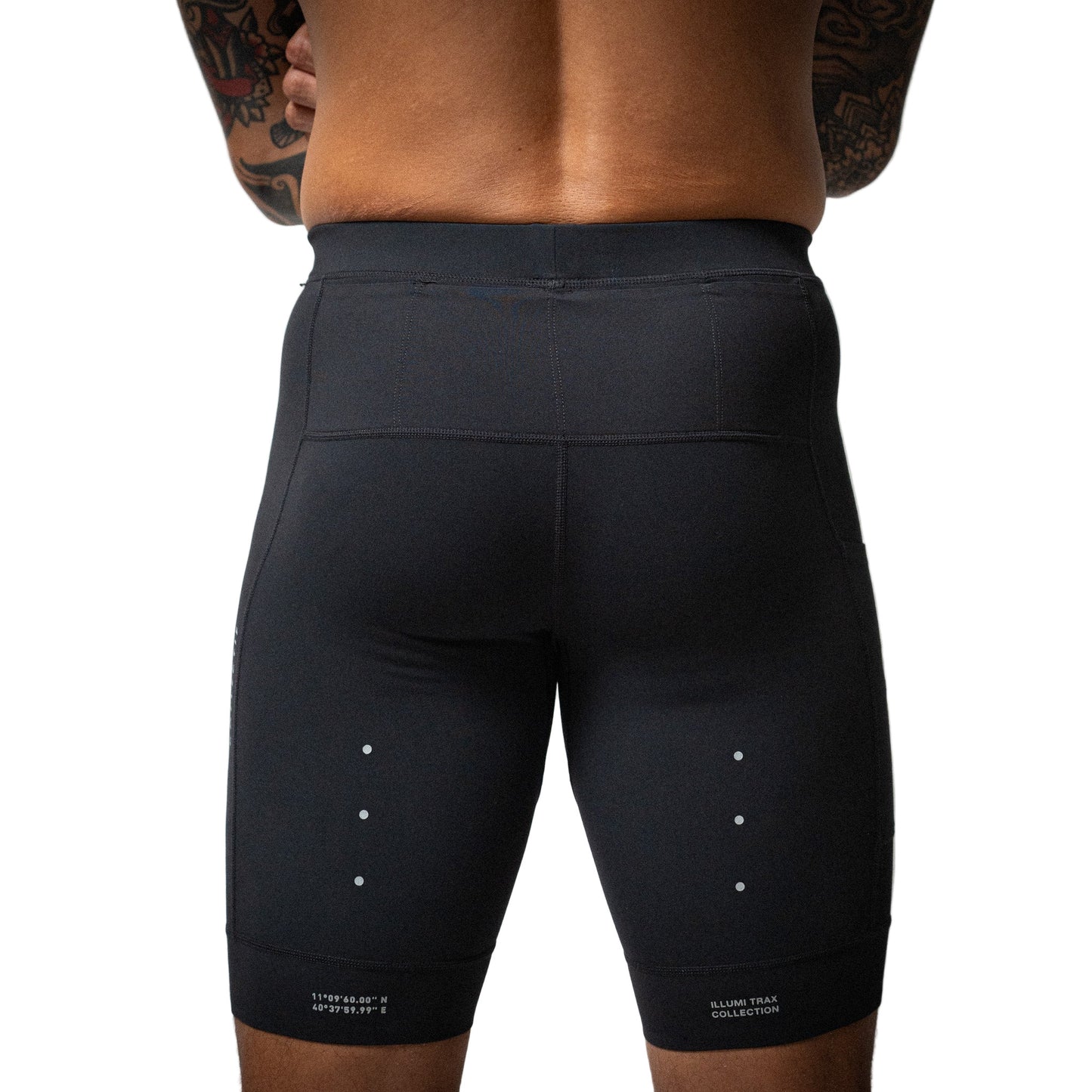 Atlas Collectif - Illumi Trax Half Running Tights - Black - Men's