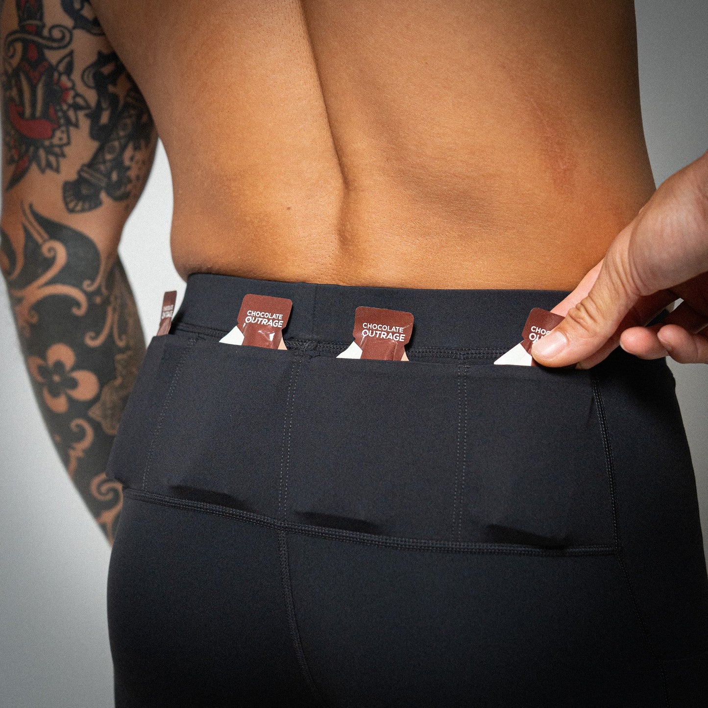 Atlas Collectif - Illumi Trax Half Running Tights - Black - Men's