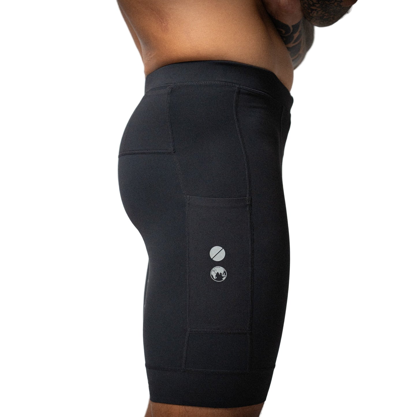 Atlas Collectif - Illumi Trax Half Running Tights - Black - Men's