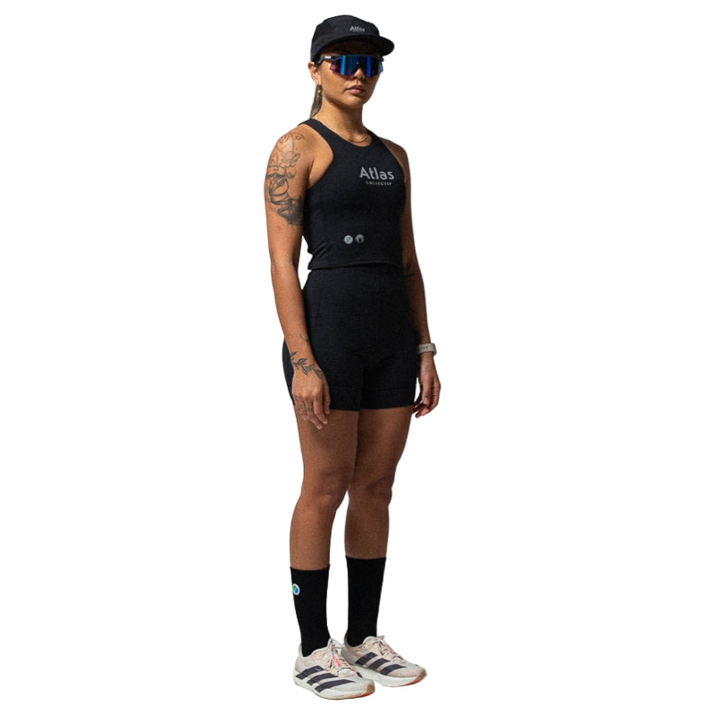 Atlas Collectif - Illumi Trax WMNS Running Crop Tank - Black - Women's