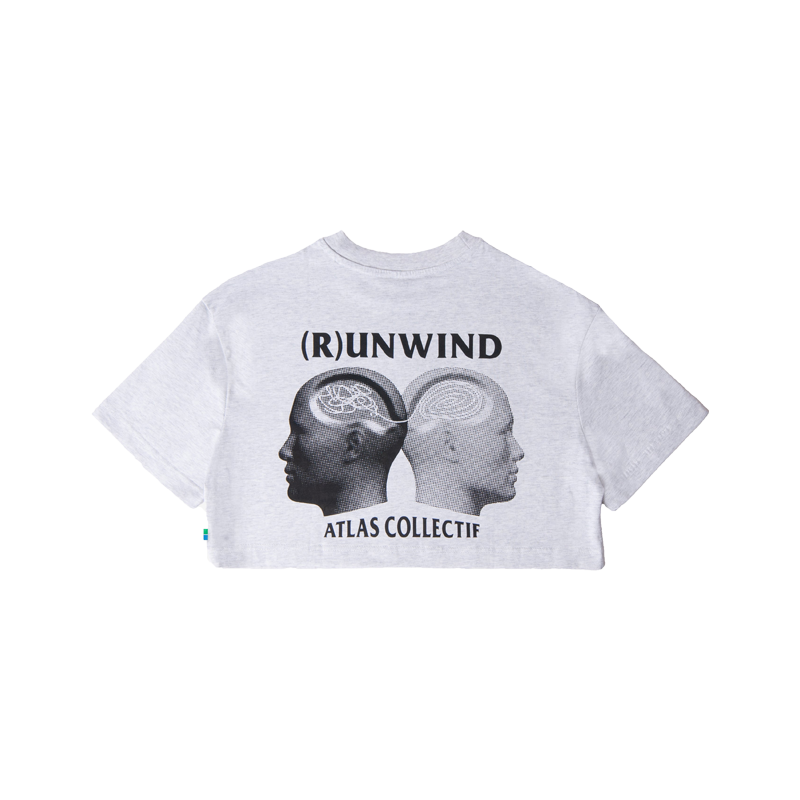 Atlas Collectif - (R)unwind Organic Cotton WNS Crop Top - Heather Grey - Women's