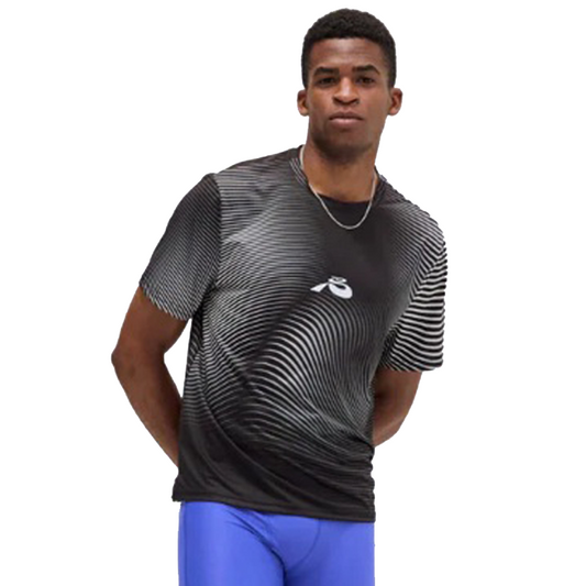 Bandit - Drift™ Mirage Performance Tee - Black With Chalk Print - Men's