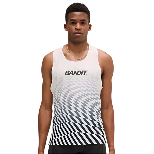 Bandit - Drift™ Mosaic Racing Singlet - Black With Chalk - Men's