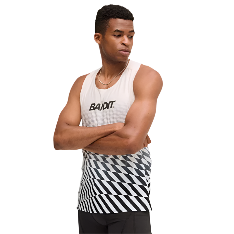 Bandit - Drift™ Mosaic Racing Singlet - Black With Chalk - Men's