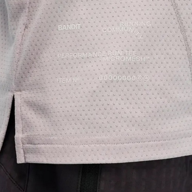 Bandit  - Micromesh™ Reflecto Stitch™ Run Tee - Ash - Men's