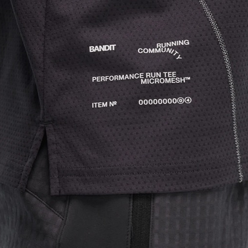 Bandit  - Micromesh™ Reflecto Stitch™ Run Tee - Shadow - Men's