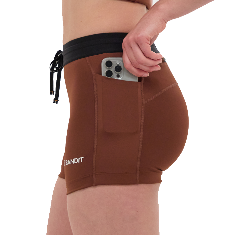 Bandit - Stamina™ 3" Compression Shorts - Coffee Bean - Women's