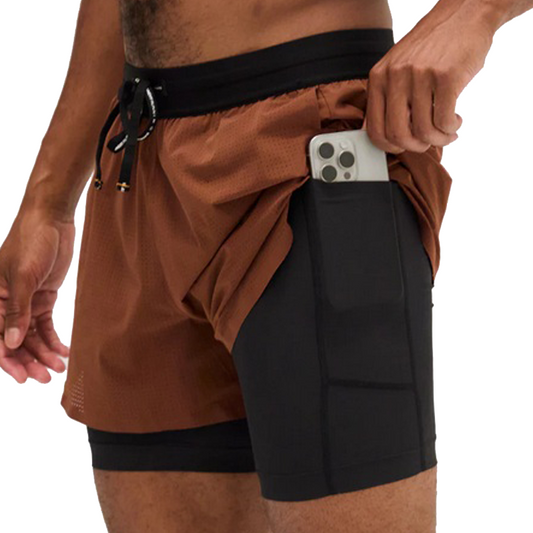 Bandit - Vento™ 2-in-1 Short - Coffee Bean - Men's