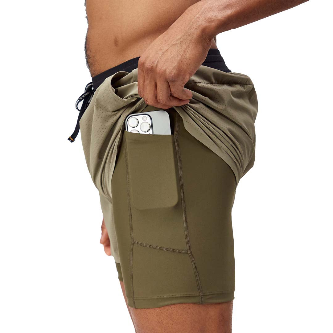 Bandit - Vento™ 4" 2-in-1 Short - Fatigue - Men's