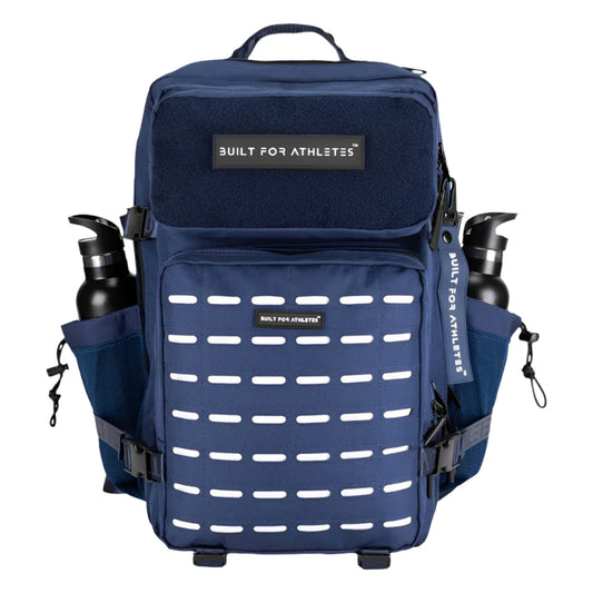 Built for Athletes - Gym Backpack - 45L (Large) - Navy & White