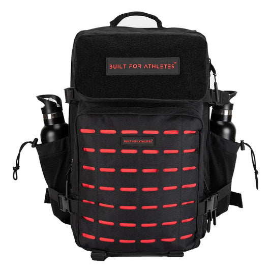 Built for Athletes - Gym Backpack - 45L (Large) - Red & Black