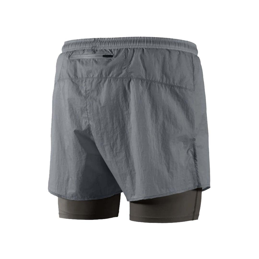 District Vision - Ripstop Layered Trail Shorts - Charcoal/Slate Brown - Men's