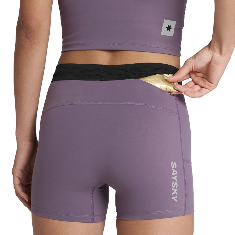 Saysky - Flow+ Short Tights 4" - Purple - Women's