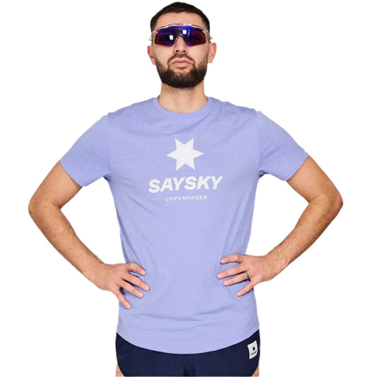 Saysky - Logo Combat T-Shirt - Purple Melange - Men's