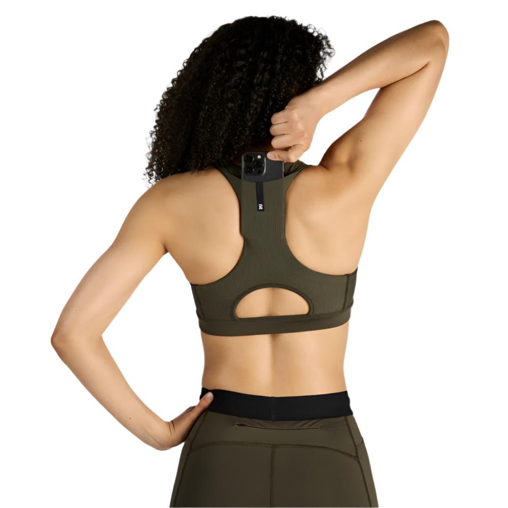 Bandit - Cadence Scoop Neck Run Bra - Olive - Women's