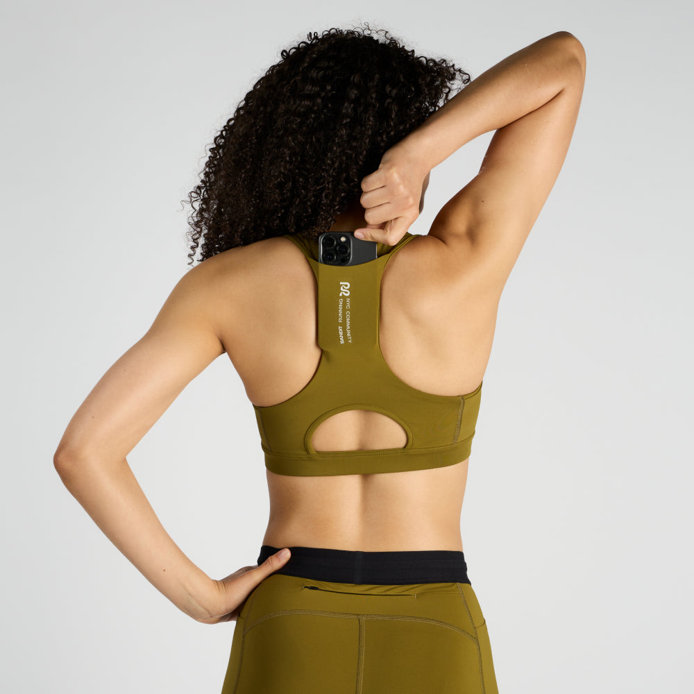 Bandit - Stamina Scoop Neck Run Bra - Moss - Women's